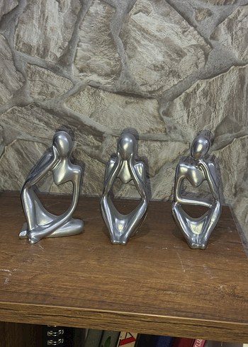 Gri Modern Dekoratif Figür Seti - Görsel 4