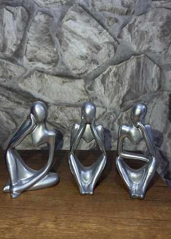 Gri Modern Dekoratif Figür Seti - Görsel 3