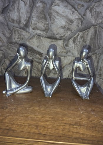 Gri Modern Dekoratif Figür Seti - Görsel 2