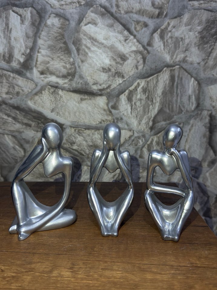 Gri Modern Dekoratif Figür Seti - Görsel 3