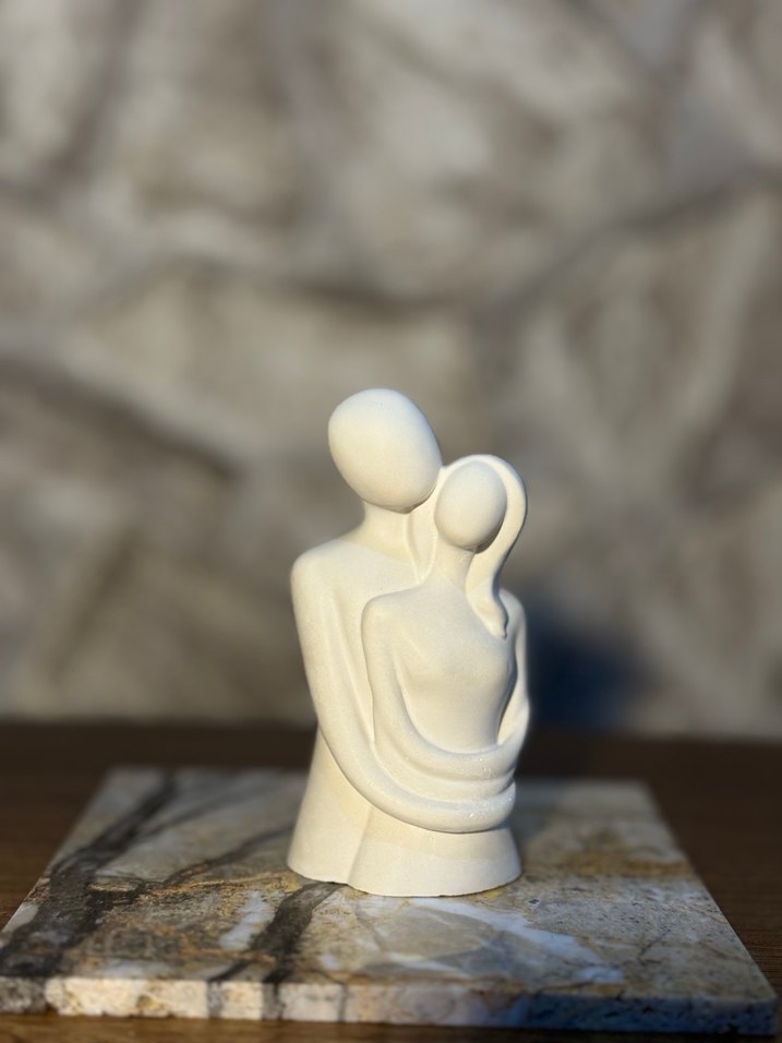 Beyaz Soyut Figürin Dekoratif Obje - Görsel 2