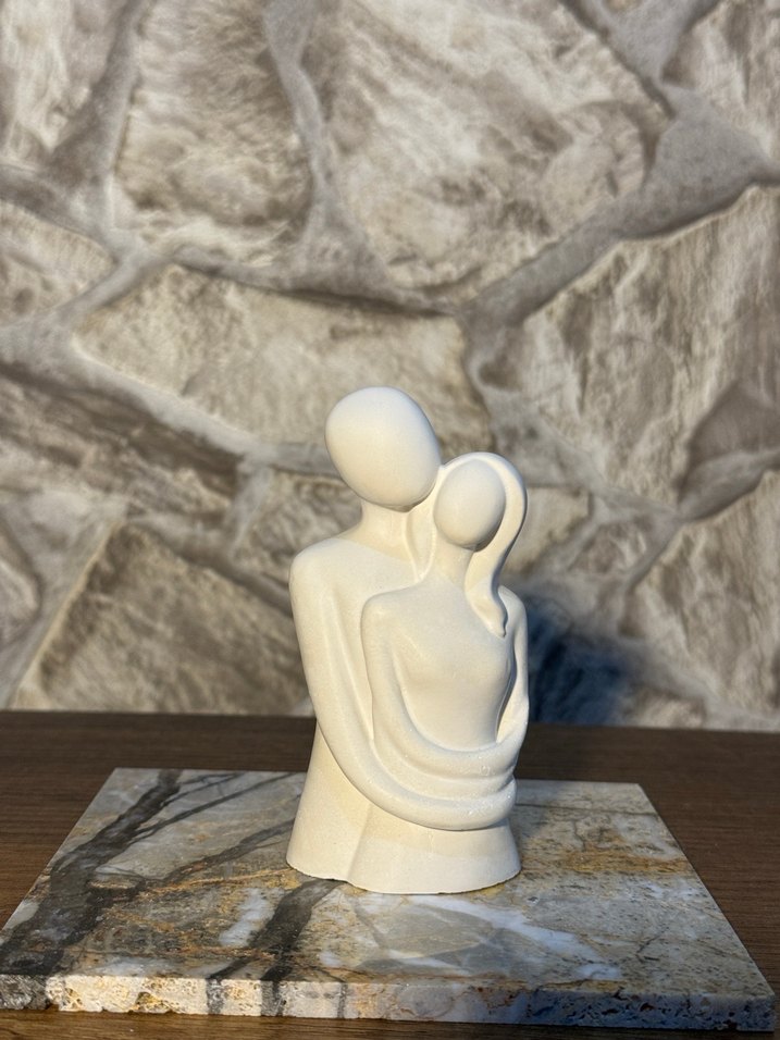 Beyaz Soyut Figürin Dekoratif Obje - Görsel 3