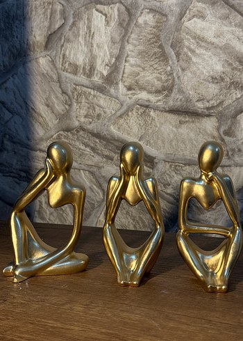 Altın Renk Parlak Figürin Seti - Görsel 2