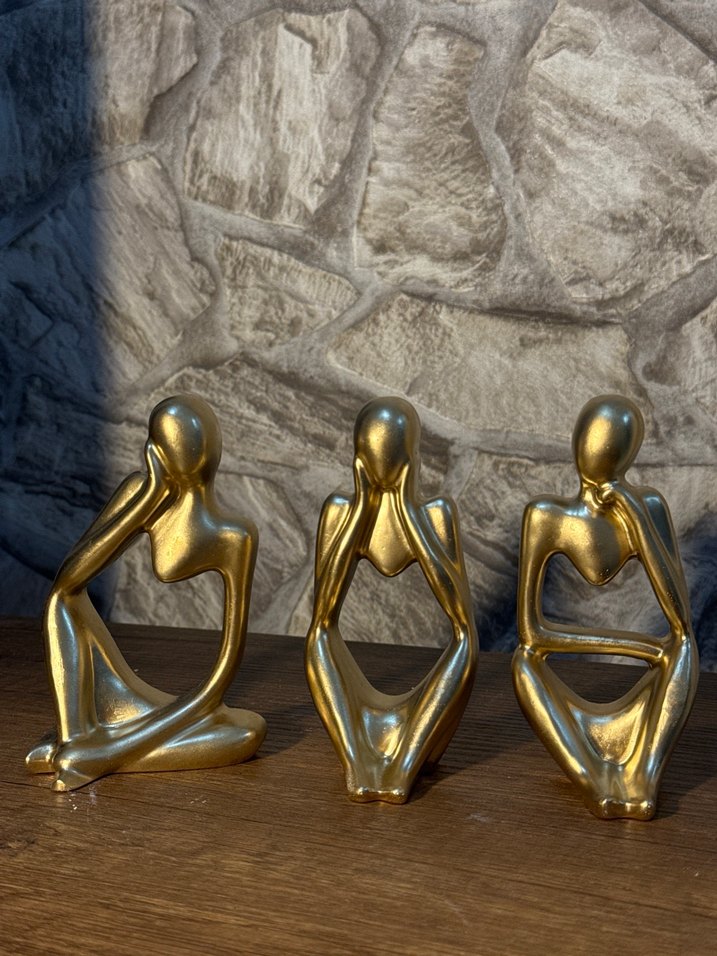 Altın Renk Parlak Figürin Seti - Görsel 2