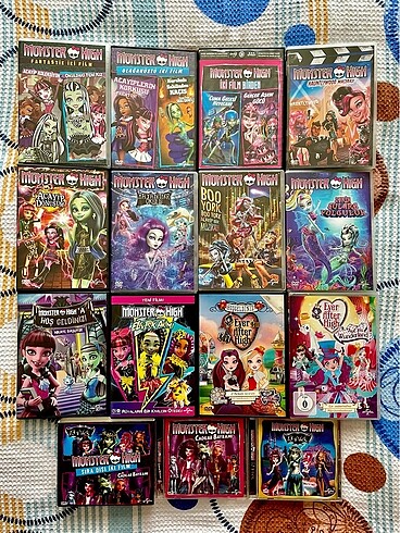 Monster High ve Ever After High DVD VCD Film Seti