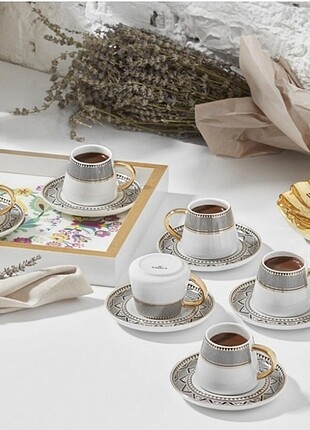 Karaca globe 6 kişilik kahve fincanı