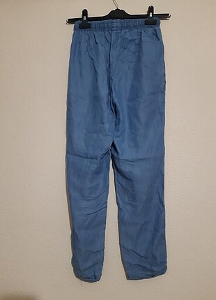 m Beden mavi Renk Jean görünümlü ince yazlık pantolon