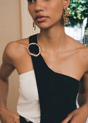 Zara Zara düğümlü midi elbise XS/S