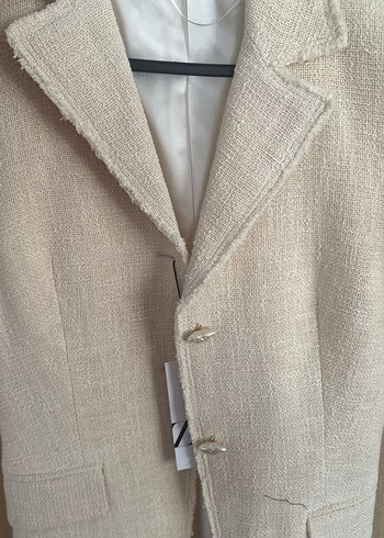 Zara Ekru Tuvit Blazer Ceket