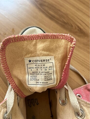 39 Beden pembe Renk Pembe orjinal converse 39 numara