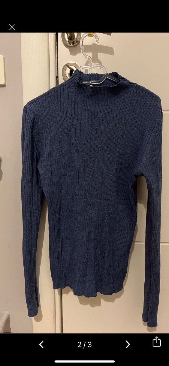 Koton Mavi Yarım Balıkçı Kadın Kazak - Görsel 2