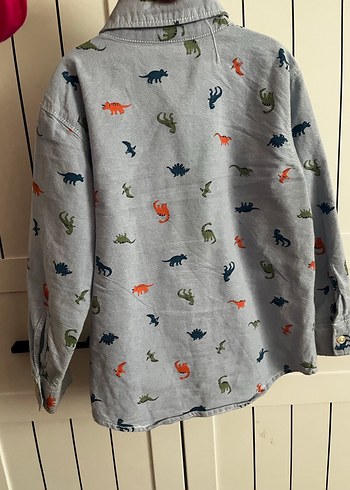 Gri Baskılı Uzun Kollu Erkek çocuk Gömlek - Görsel 2