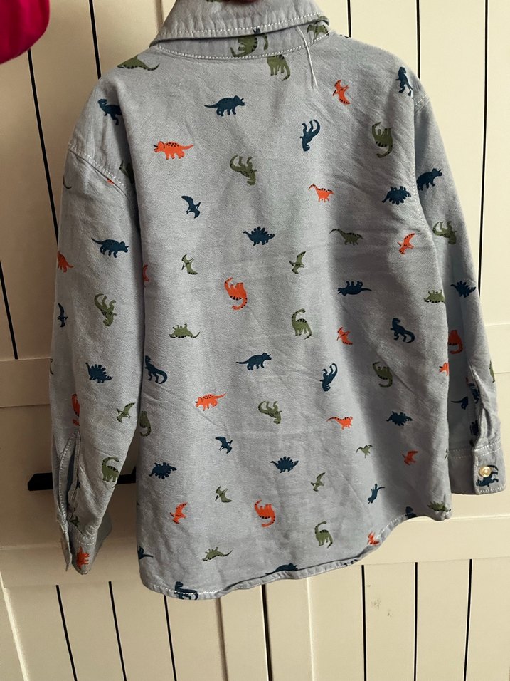 Gri Baskılı Uzun Kollu Erkek çocuk Gömlek - Görsel 2