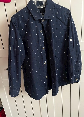 Düğmeli Lacivert Erkek çocuk Gömlek - Görsel 3