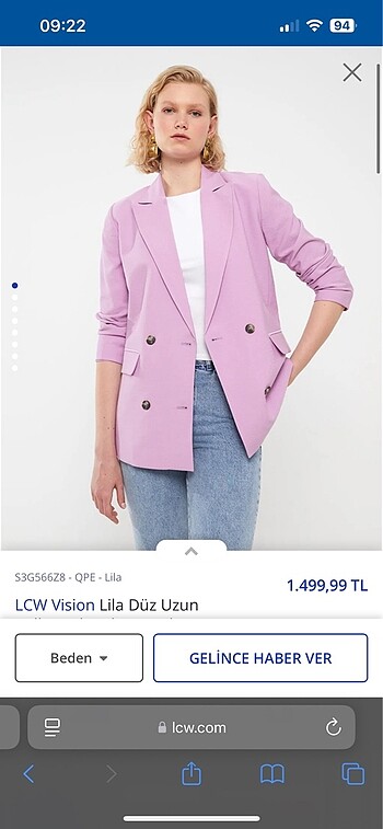 Lc waikiki lila blazer