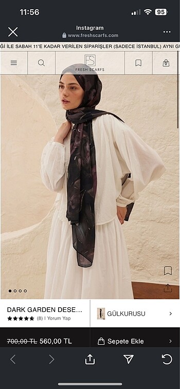 Fresh scarf şal