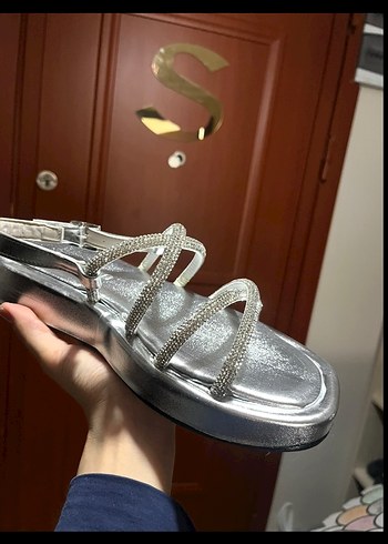 Taşlı sandalet - Görsel 2