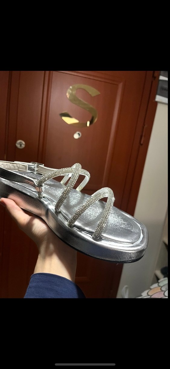 Taşlı sandalet - Görsel 2