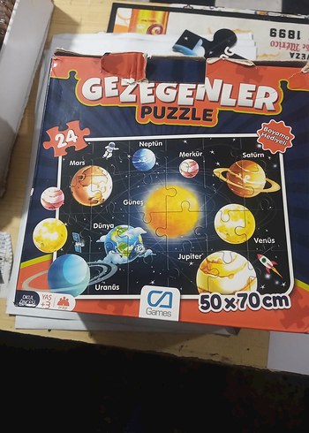 Gezegenler Temalı 24 Parça Çocuk Puzzle