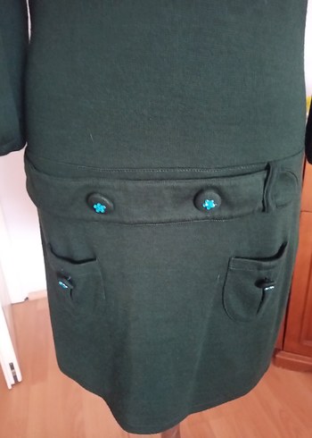 Yeşil Triko Elbise - Görsel 3