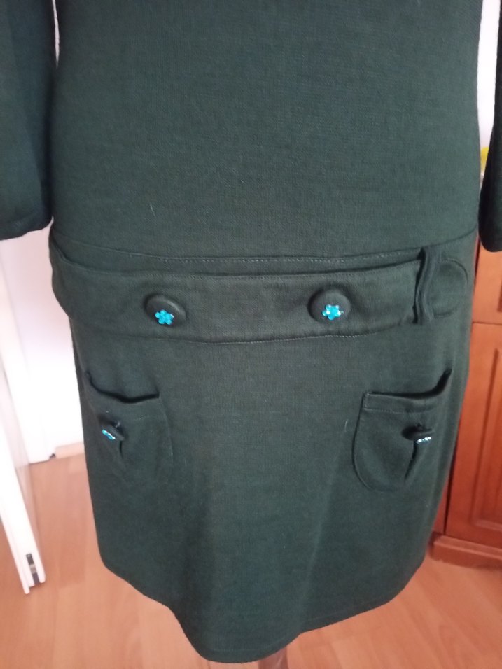 Yeşil Triko Elbise - Görsel 3