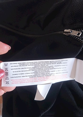 Önü Deri Görünümlü Elbise - Görsel 9