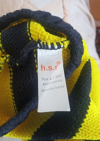 Sarı-Siyah Çizgili Örgü Bere - Görsel 4