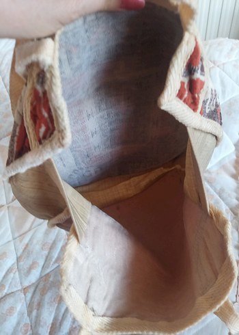 Kadife Etnik Desenli Heybe Çanta - Görsel 4