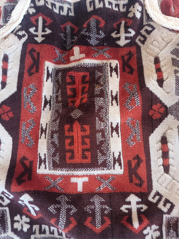 Kadife Etnik Desenli Heybe Çanta - Görsel 5