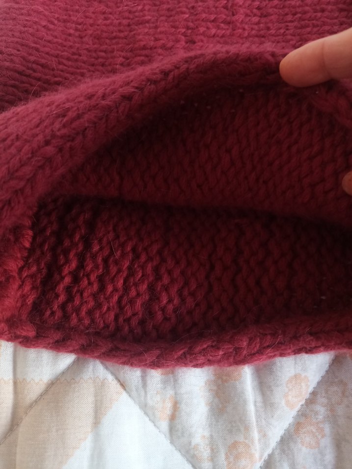 Bordo Örgü Kadın Boyunluk - Görsel 4