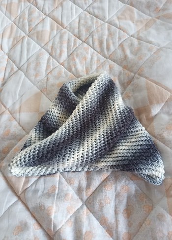 Gri Örgü Bohem Kadın boyunluk - Görsel 4