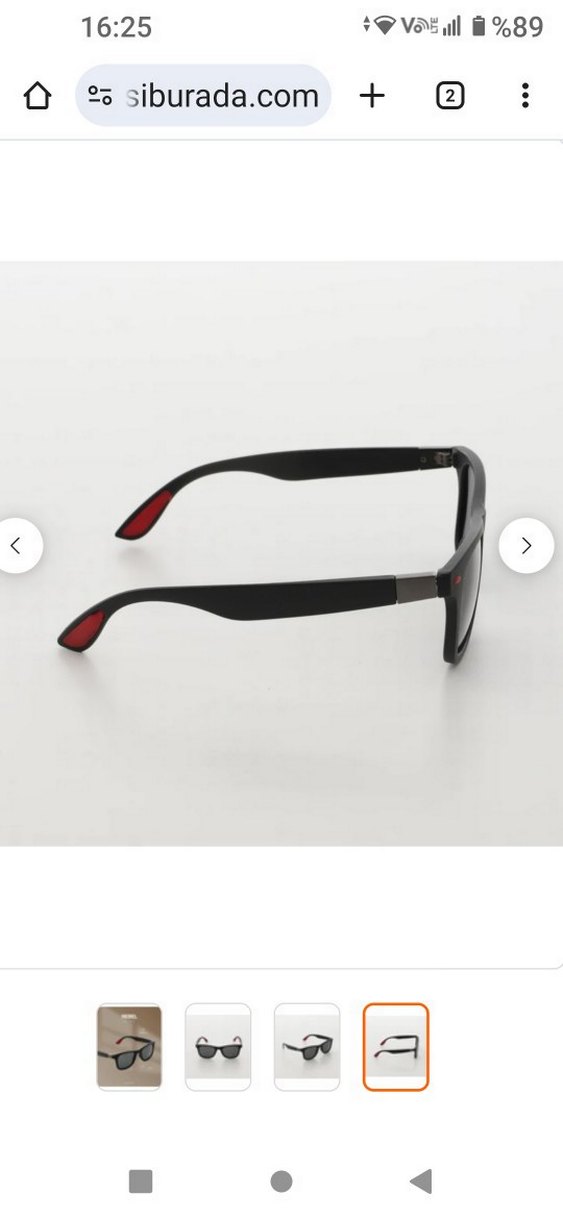 Kadın Siyah Minimalist Güneş Gözlüğü - Görsel 2