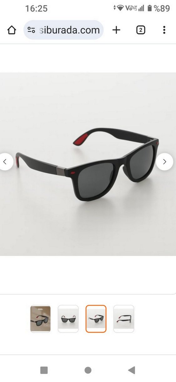 Kadın Siyah Minimalist Güneş Gözlüğü - Görsel 3