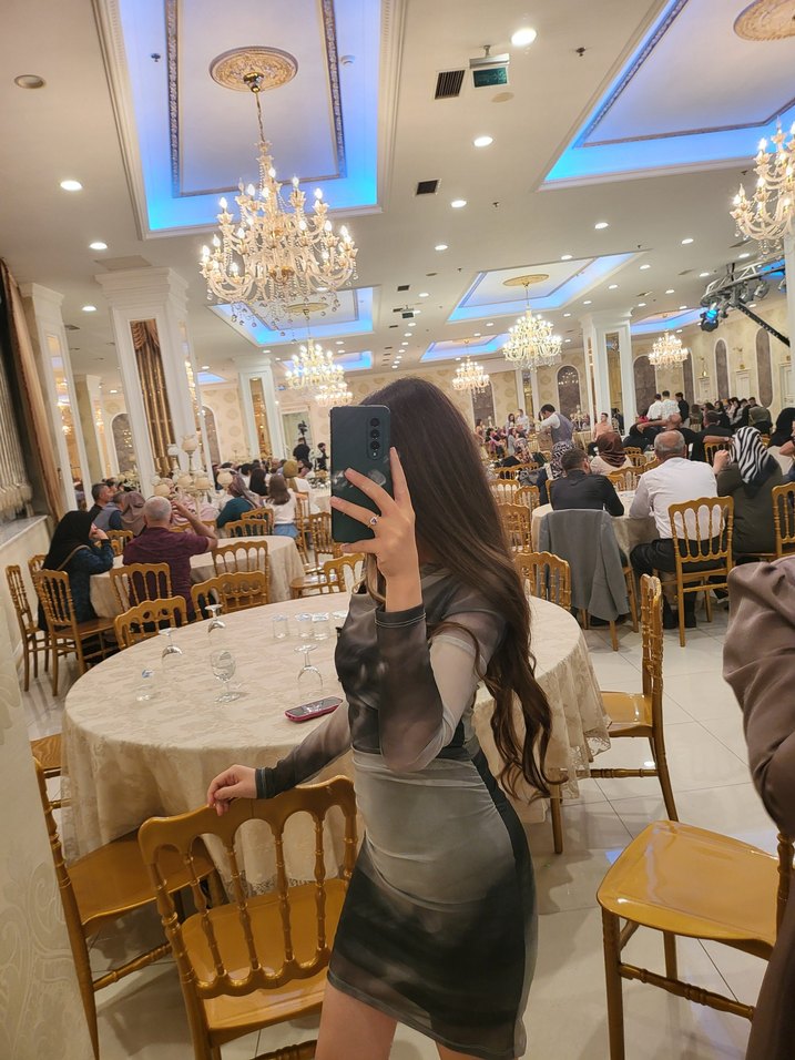 Drapeli Bağcıklı Mini Gri Sokak Elbisesi - Görsel 3