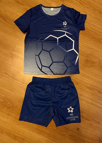 Lacivert Erkek Çocuk Spor Kısa Kollu Forma Takımı