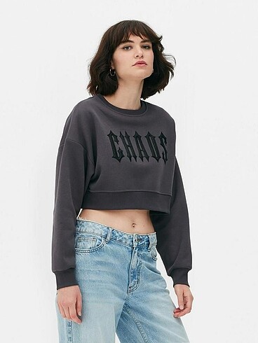 Primark Kadın Crop Sweatshirt