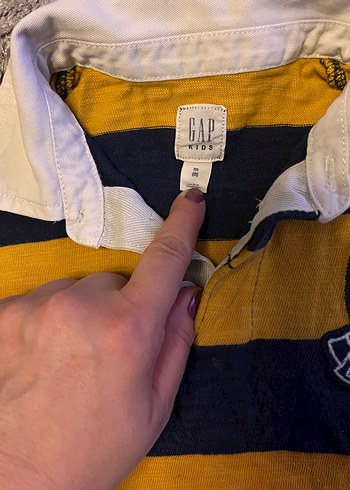 GAP Erkek Çocuk Sarı Çizgili Sweat - Görsel 4