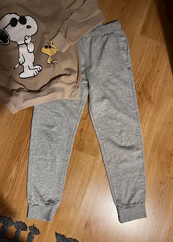 Gri Baskılı Kız Eşofman Takımı - Görsel 2