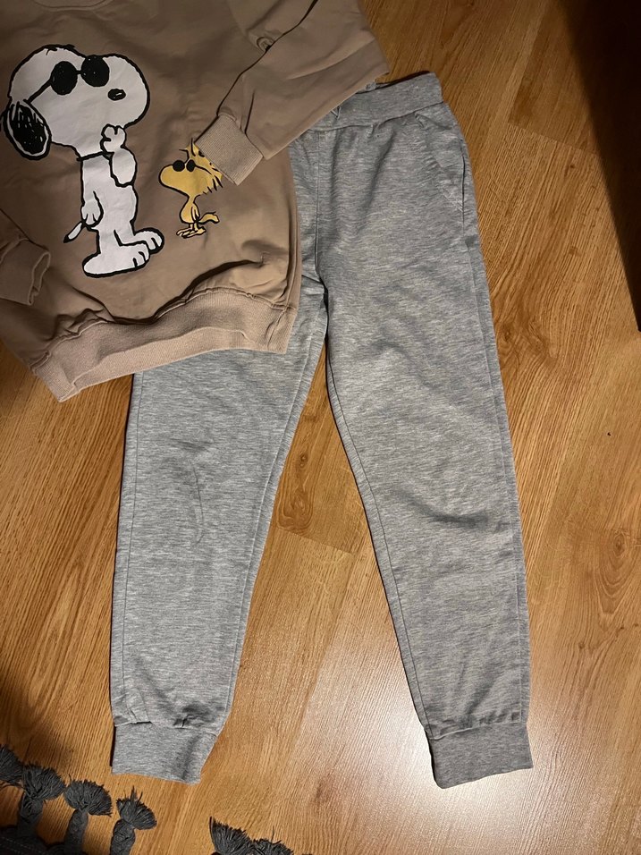 Gri Baskılı Kız Eşofman Takımı - Görsel 2