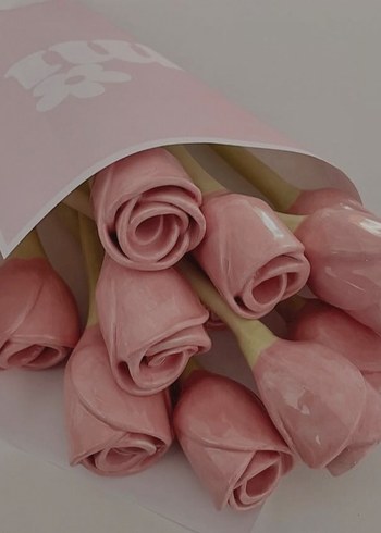 Pastel Pembe Seramik Gül - Görsel 2