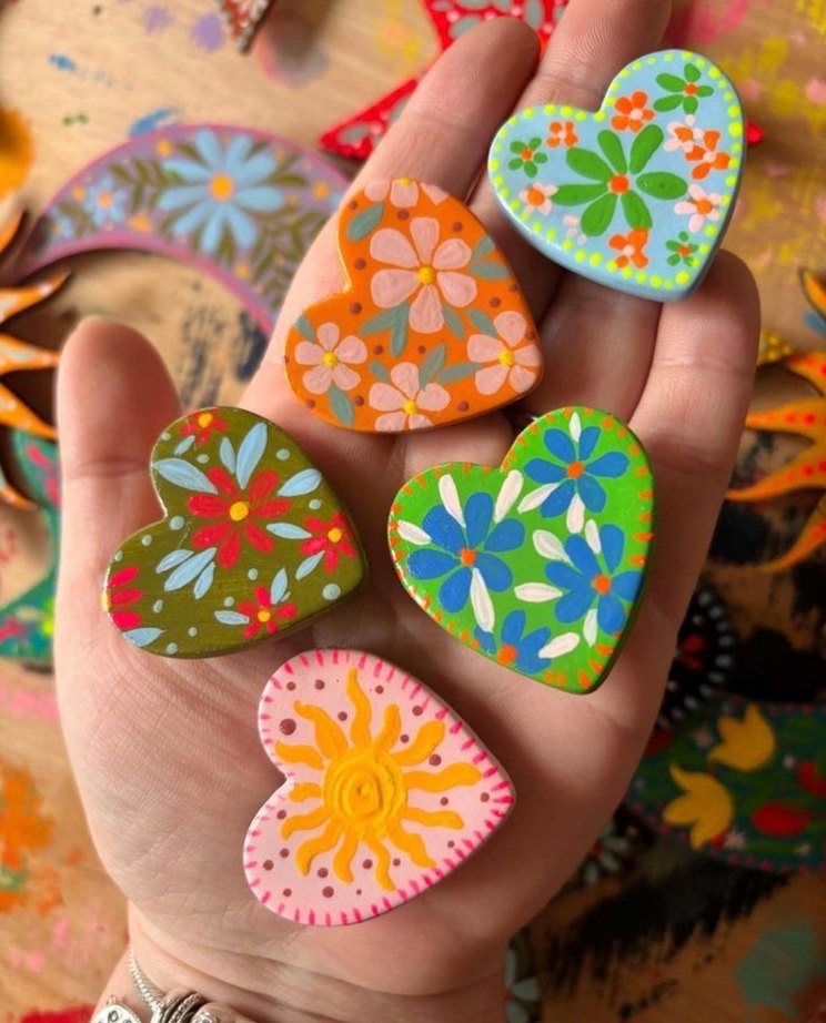 Bohem Kalp Şekilli seramik magnet - Görsel 2