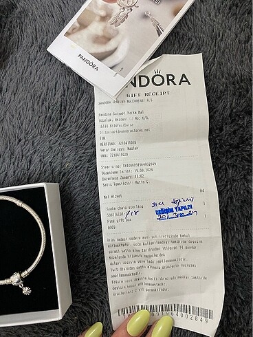  Beden PANDORA PAPATYALI BİLEKLİK