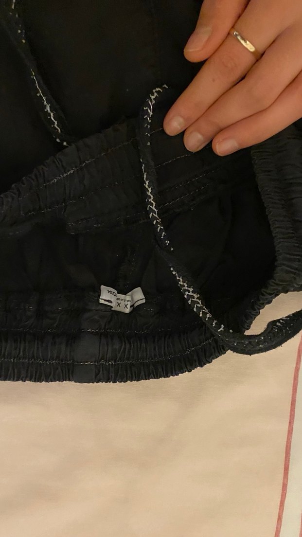 Kadın Siyah Keten Kemerli Pantolon - Görsel 2