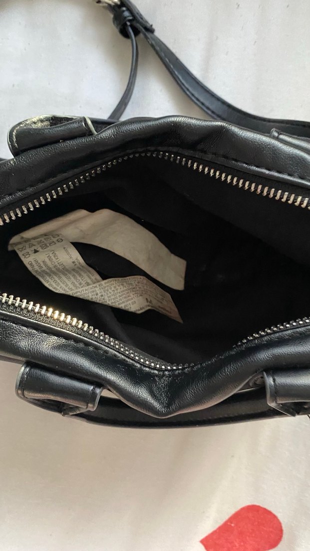 STRADİVARİUS Siyah Deri Tokalı Minimalist Kadın Çanta - Görsel 5