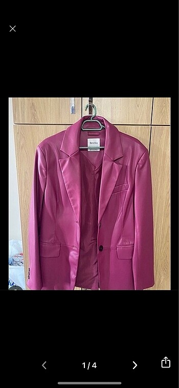 Bershka pembe ceket