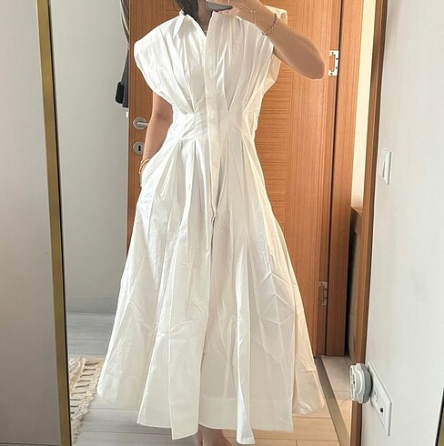 xs Beden beyaz Renk H&M elbise