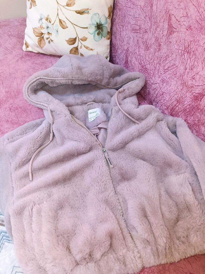 Bershka peluş mont - Görsel 4