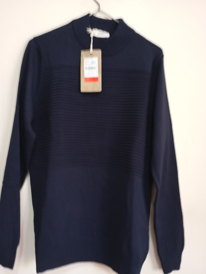 erkekLacivert Uzun Kollu Triko Kazak - Görsel 2