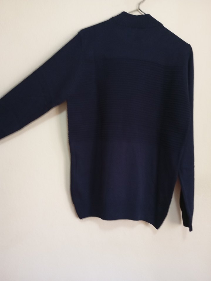 erkekLacivert Uzun Kollu Triko Kazak - Görsel 5