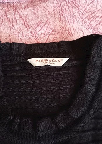 Düğmeli Siyah Kadın Tunik, Uzun Kollu, Salaş - Görsel 5